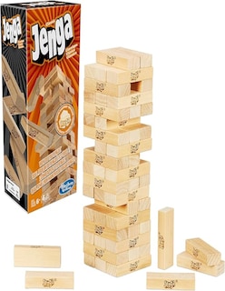 Foto 3 | Juego De Mesa Hasbro Gaming Jenga Clásico De Madera + Termo De Agua Güish