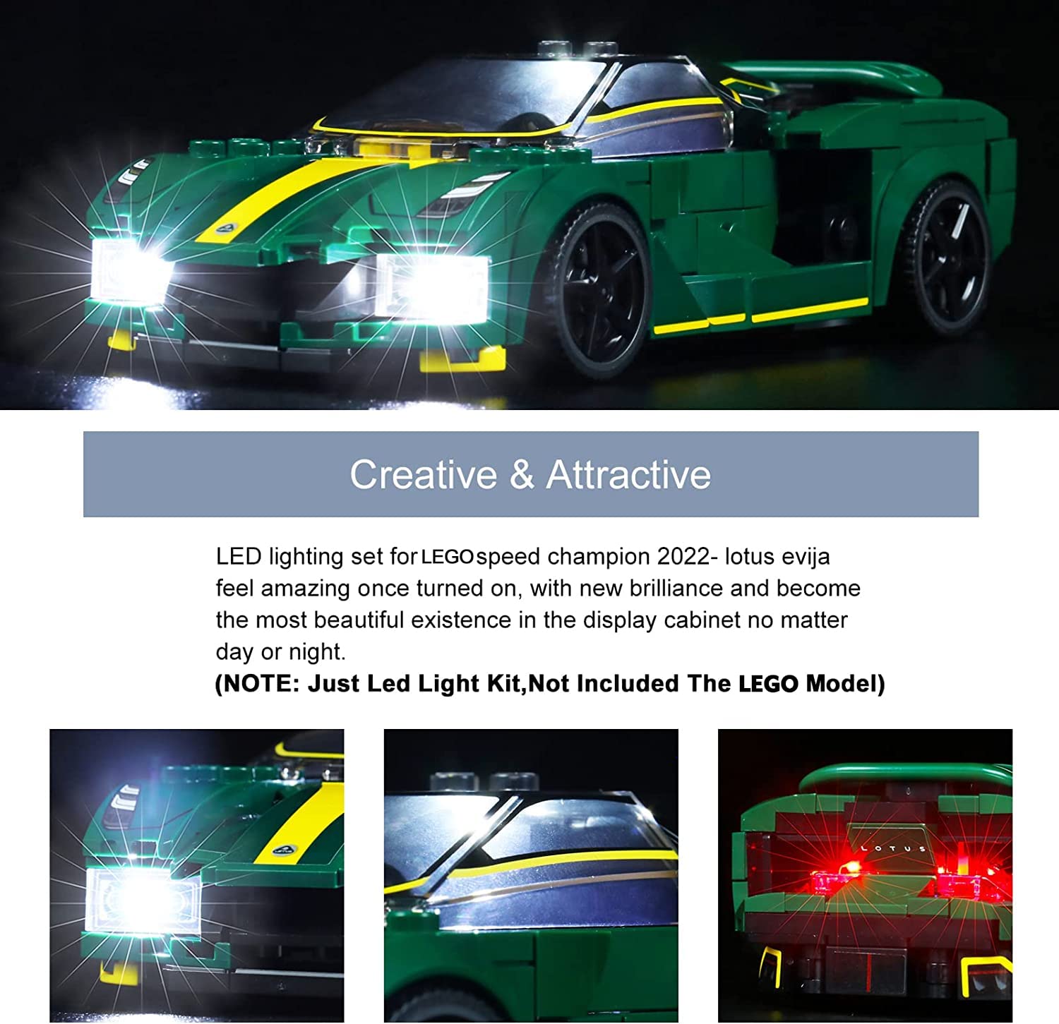 Foto 4 pulgar | Kit De Luces Led Para Lego Speed Champions Lotus Evija 76907 - Venta Internacional.