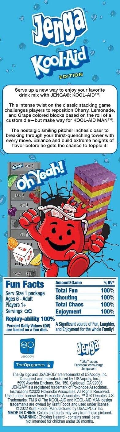 Foto 4 pulgar | Coleccionable Kool-aid De Jenga Game Usaopoly Con 54 Bloques - Venta Internacional.