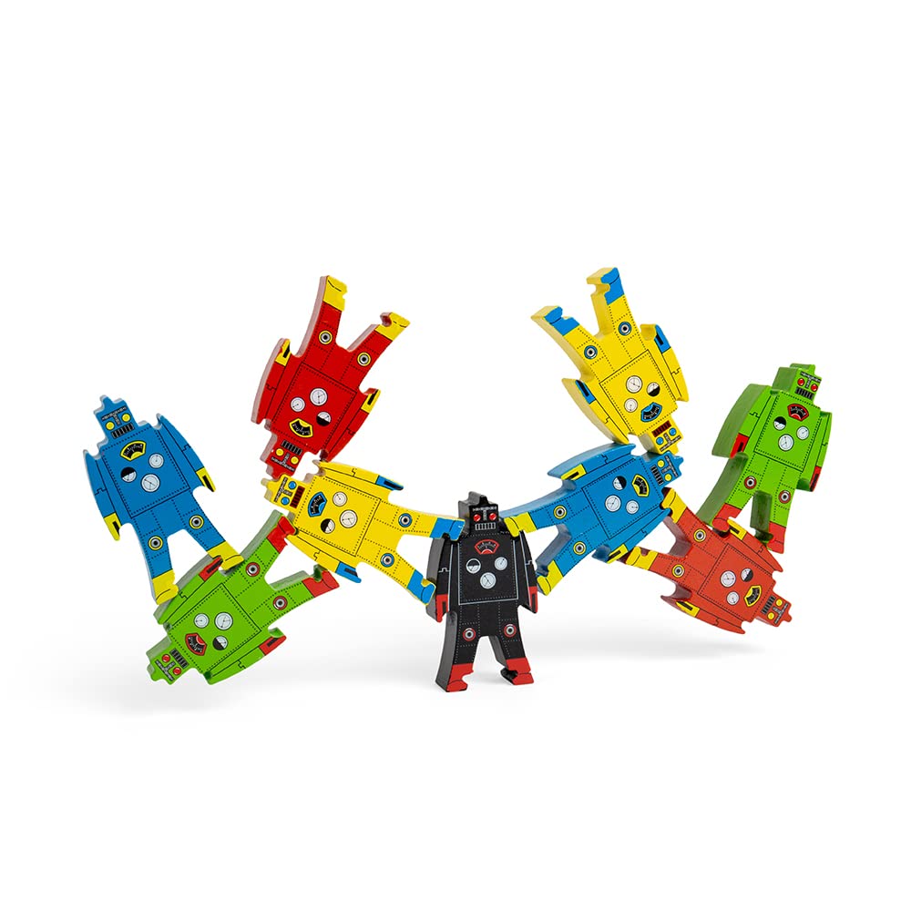 Foto 7 pulgar | Robots Apilables Schylling De Madera, 9 Unidades, Niños A Partir De 3 Años - Venta Internacional.