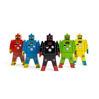 Foto 7 | Robots Apilables Schylling De Madera, 9 Unidades, Niños A Partir De 3 Años - Venta Internacional.