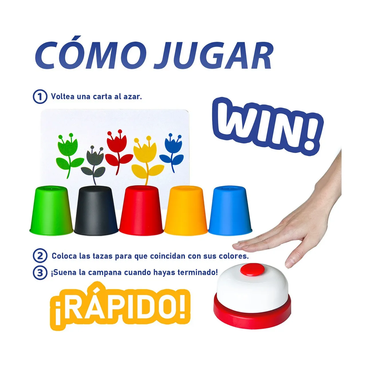 Foto 4 pulgar | Juego Rápido De Apilar Y Emparejar Vasos Colores