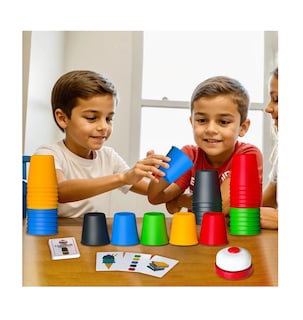 Foto 2 | Juego Rápido De Apilar Y Emparejar Vasos Colores
