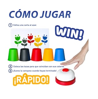 Foto 3 | Juego Rápido De Apilar Y Emparejar Vasos Colores