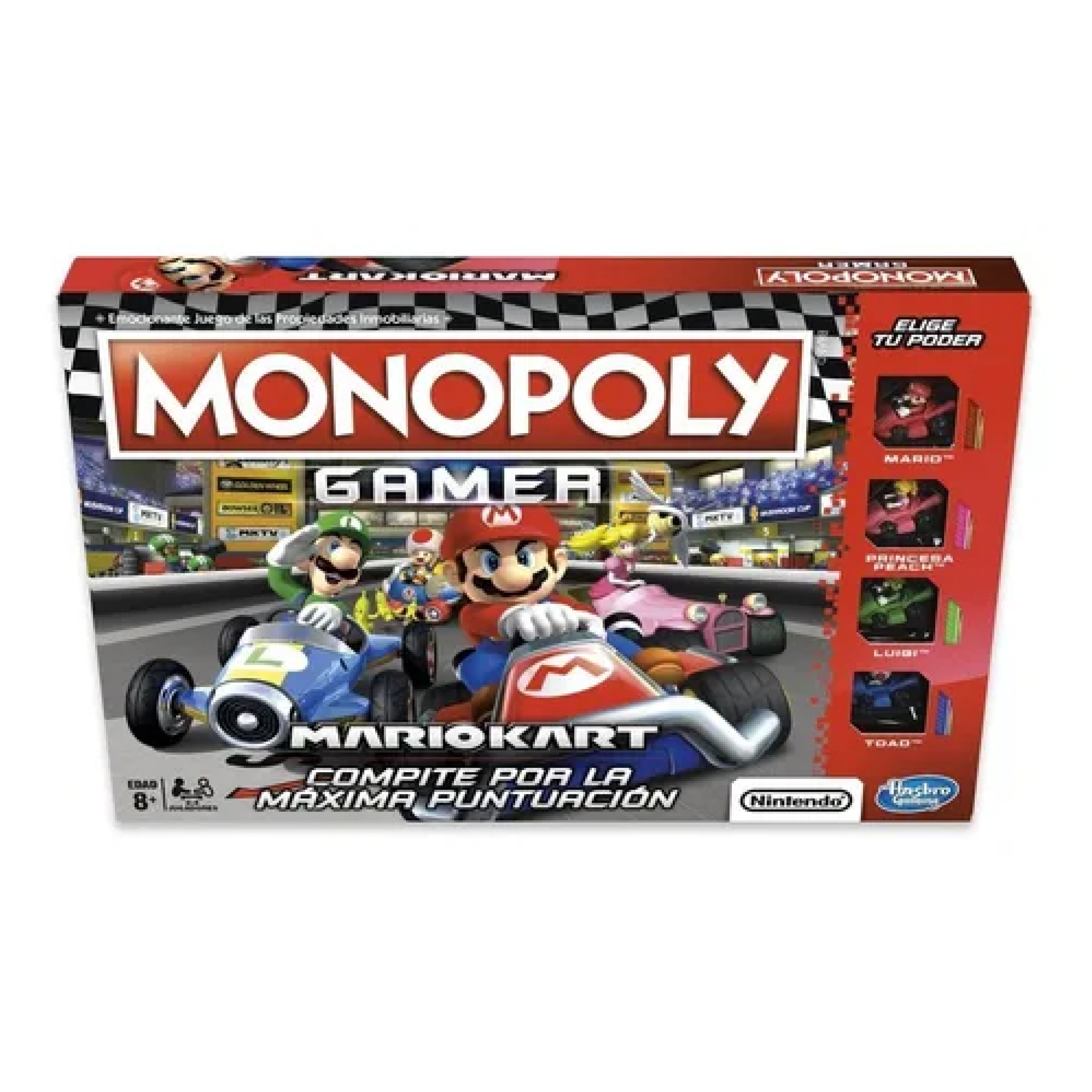 Foto 2 pulgar | Juego de Mesa Hasbro Monopoly Gamer Mario Kart