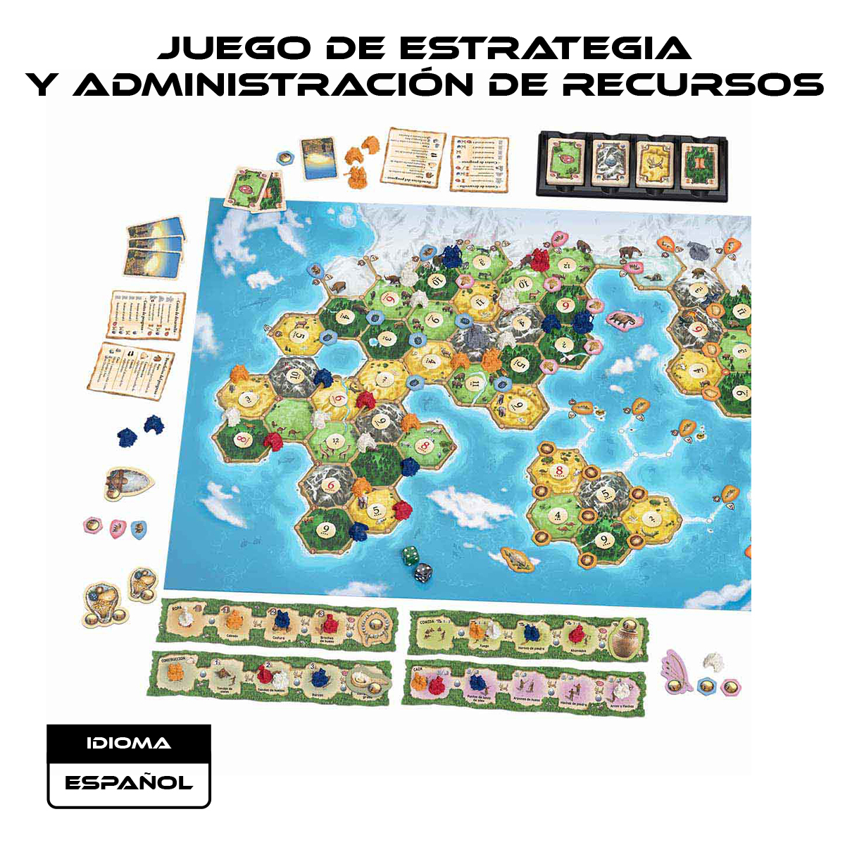 Foto 3 pulgar | Juego de Mesa Virtual Zone Catan El Despertar De La Humanidad