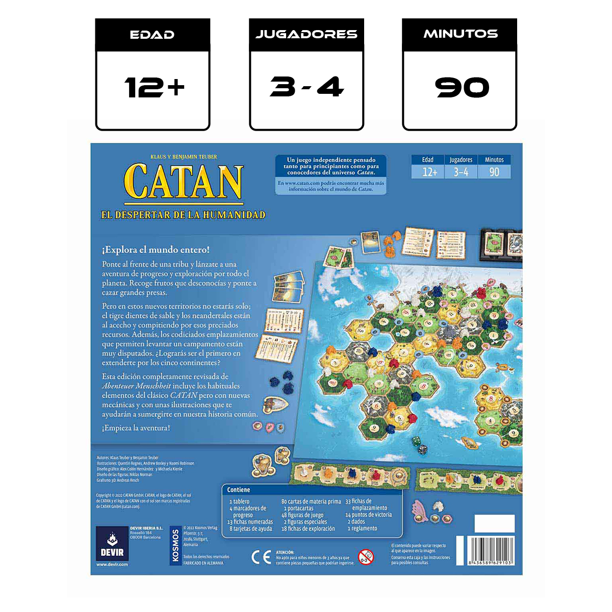 Foto 4 pulgar | Juego de Mesa Virtual Zone Catan El Despertar De La Humanidad