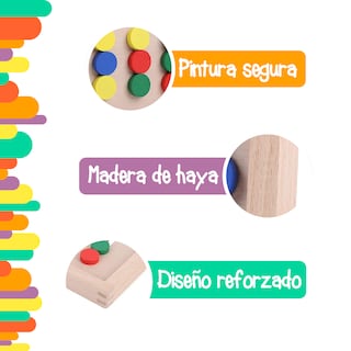 Foto 5 | Tablero De Combinación Tipo Rompecabezas Con Bloques Deslizantes De Madera En 4 Colores