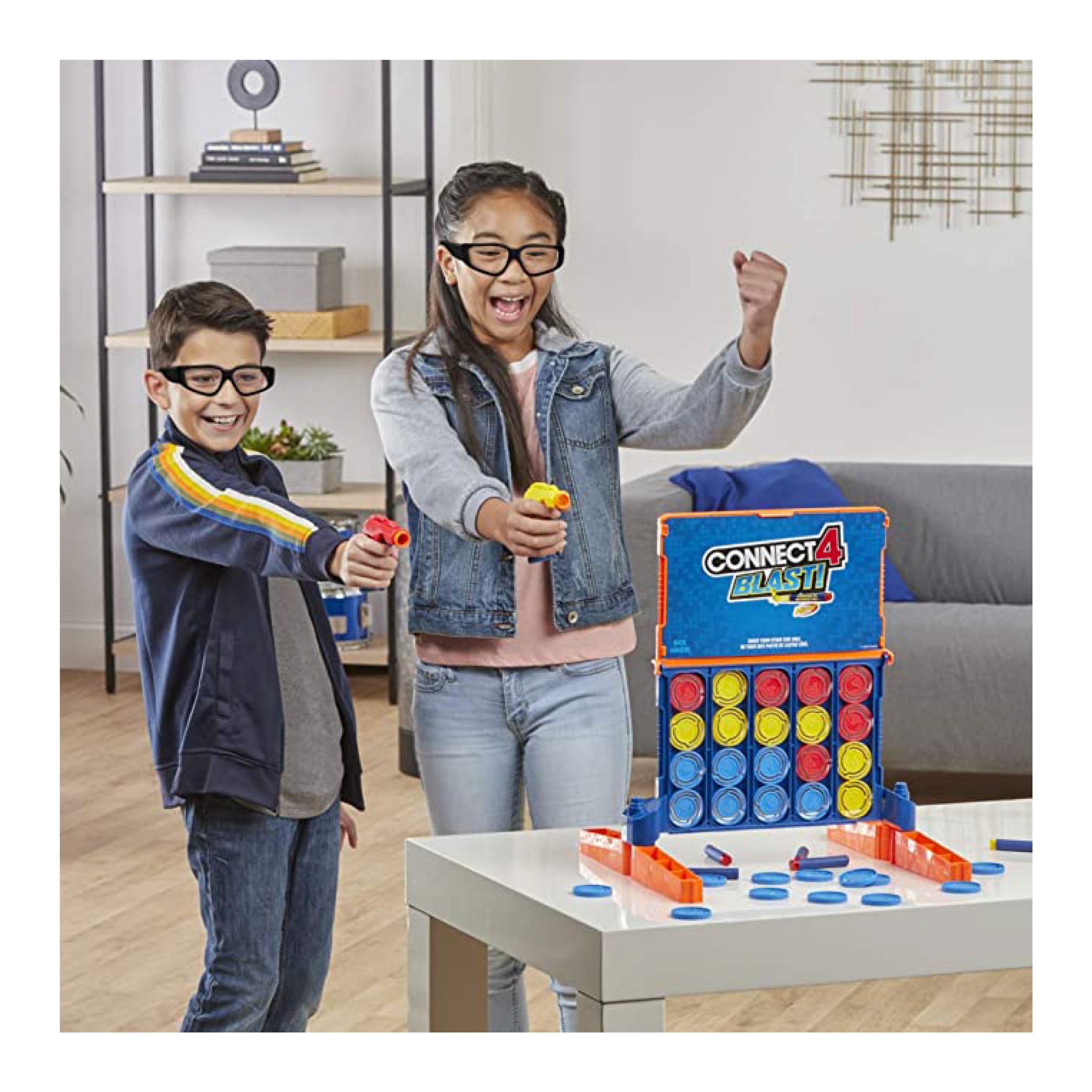 Foto 4 | Juego de Mesa Nerf Conecta 4 Blast