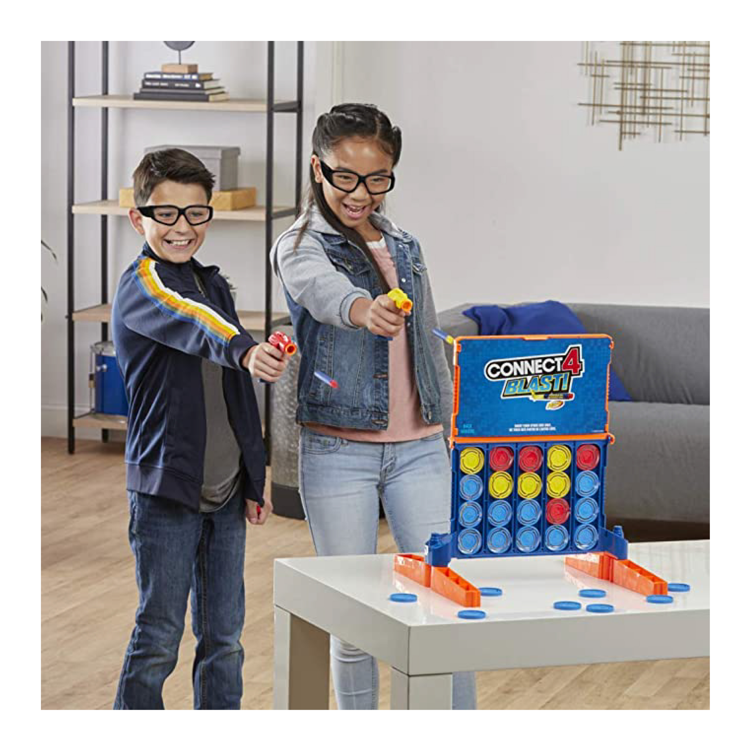 Foto 5 | Juego de Mesa Nerf Conecta 4 Blast