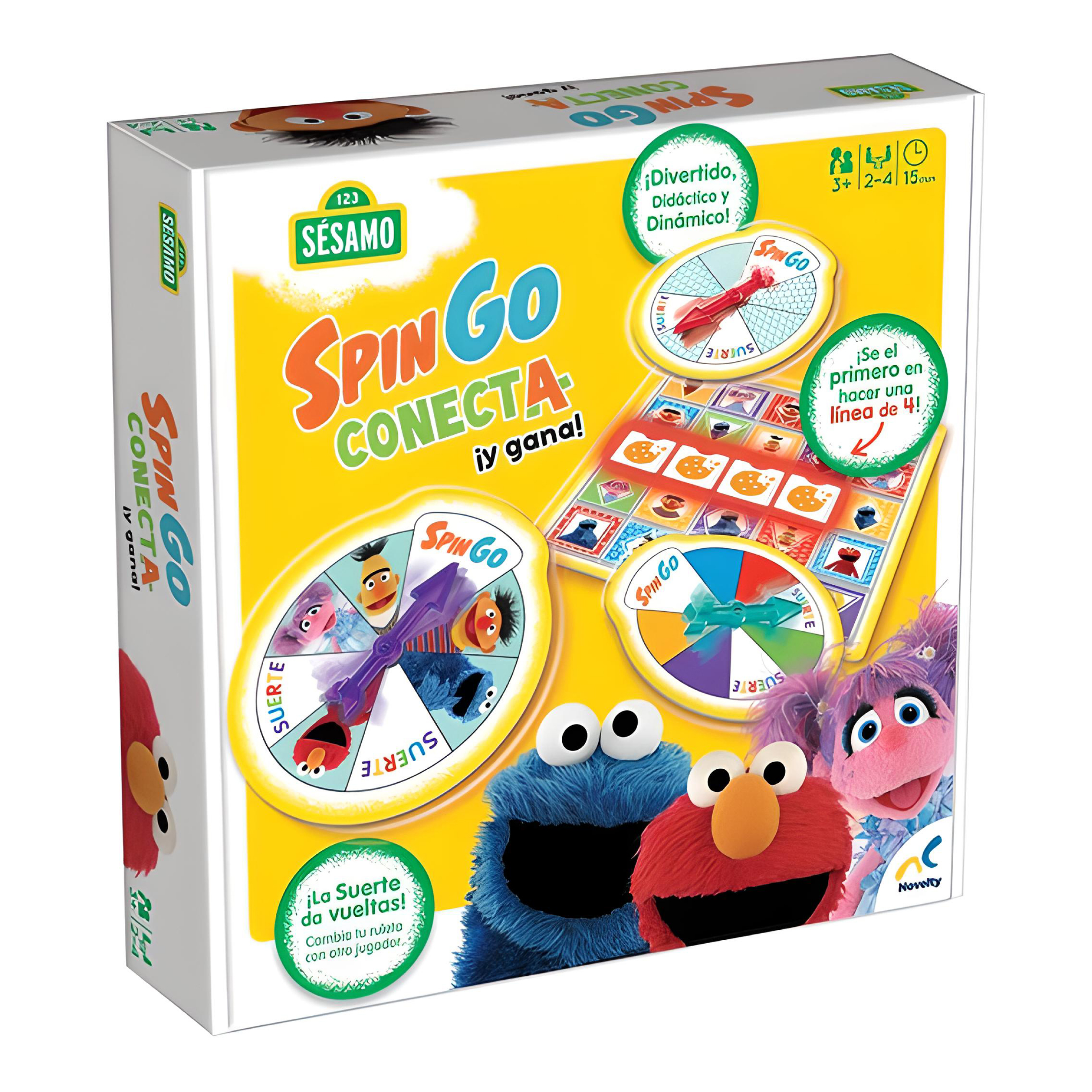 Juego De Mesa Spin Go Conecta Y Gana, Plaza Sésamo
