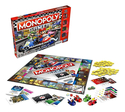 Foto 2 | Juego de Mesa Monopoly Gamer Mario Kart Hasbro E1870