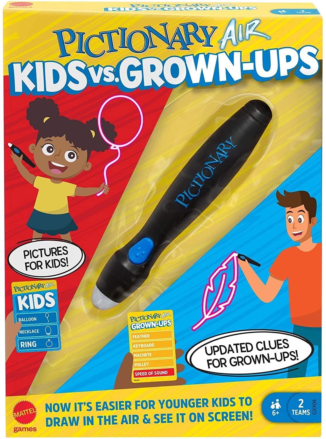 Foto 2 pulgar | Pictionary Air Kids Vs Grown-Ups Juego de Dibujo Familiar - Venta Internacional