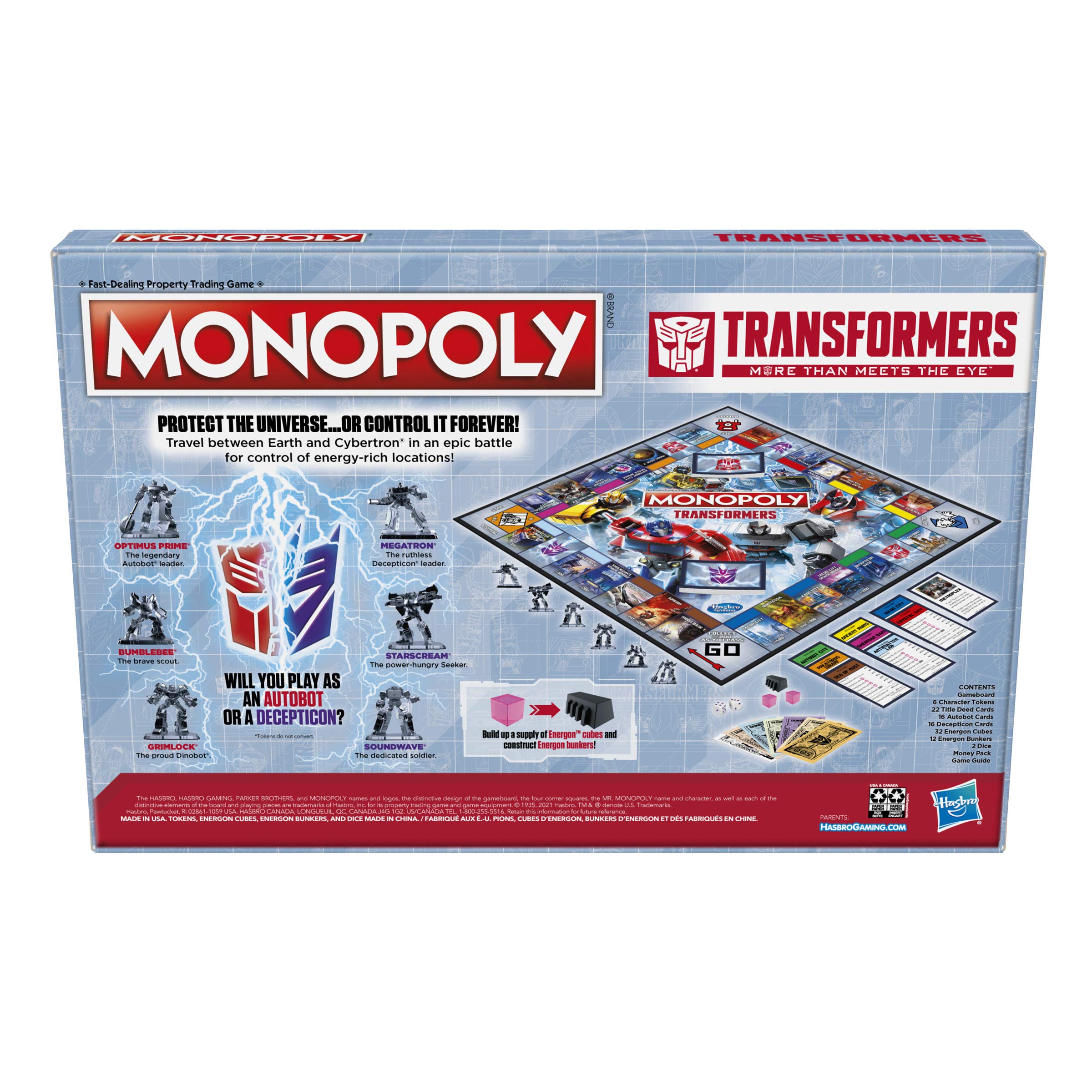 Foto 7 pulgar | Venta Internacional - Juego de Mesa Monopoly Transformers Edition