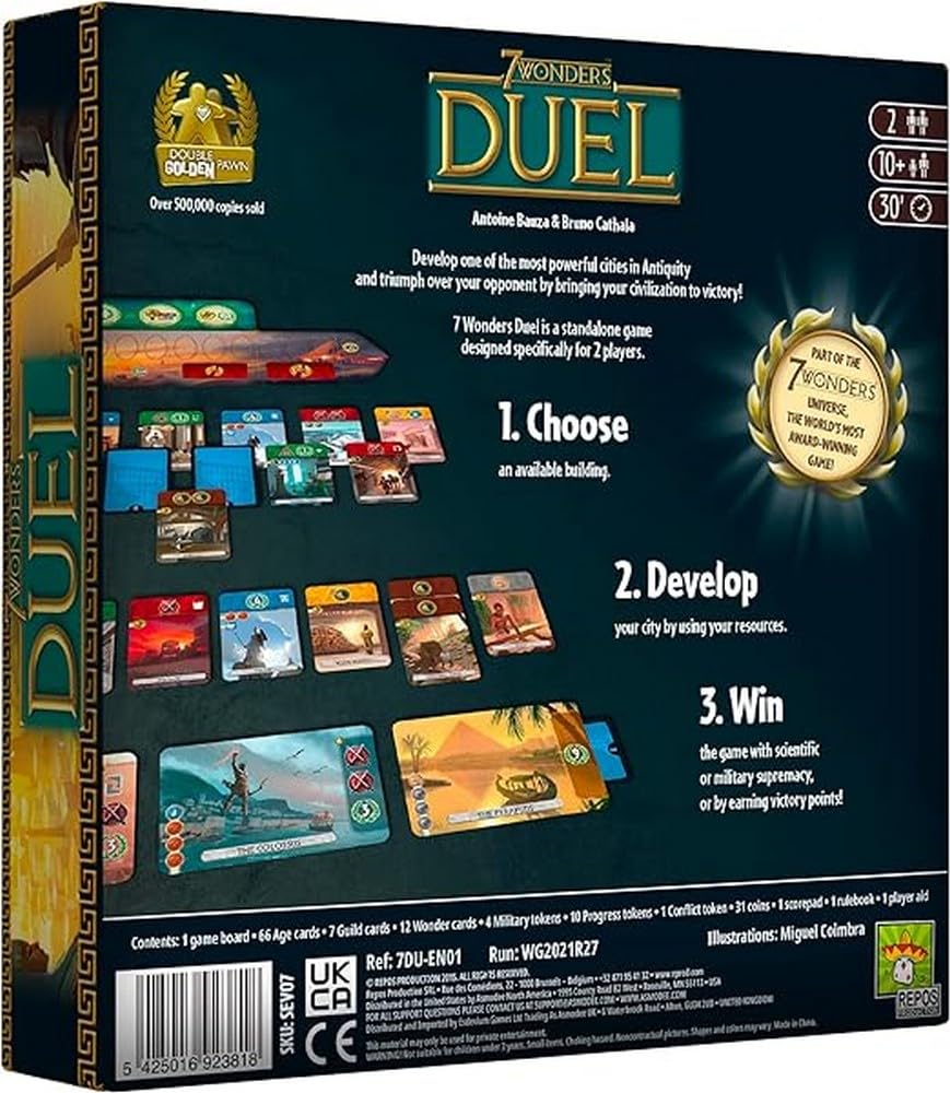 Foto 3 pulgar | Venta Internacional - Juego de Mesa 7 Wonders Duel Repos Production