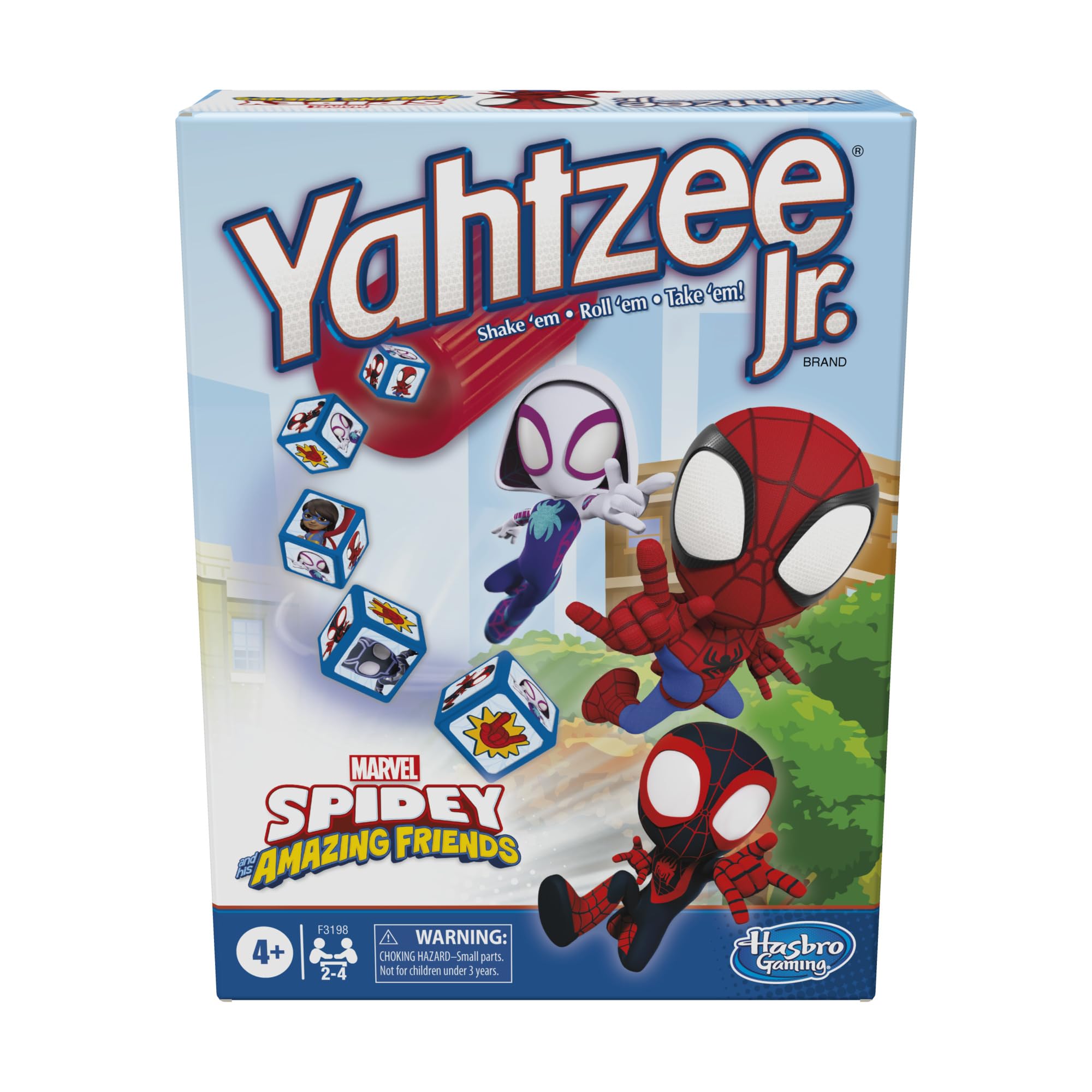 Foto 2 pulgar | Venta Internacional - Juego De Mesa Hasbro Gaming Yahtzee Jr. Marvel Spidey Friends