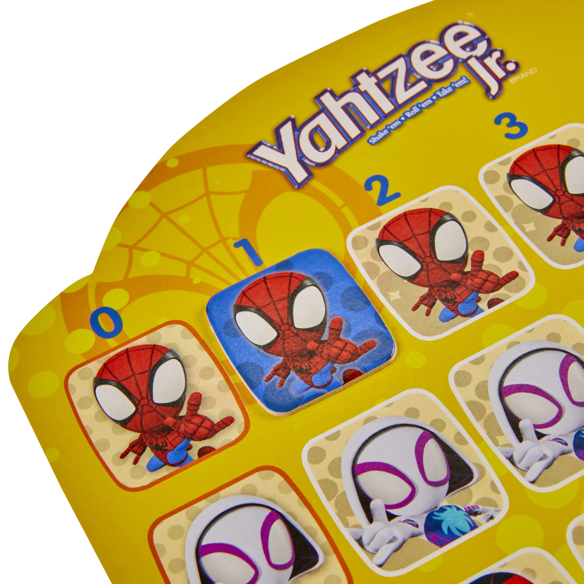 Foto 7 pulgar | Venta Internacional - Juego De Mesa Hasbro Gaming Yahtzee Jr. Marvel Spidey Friends