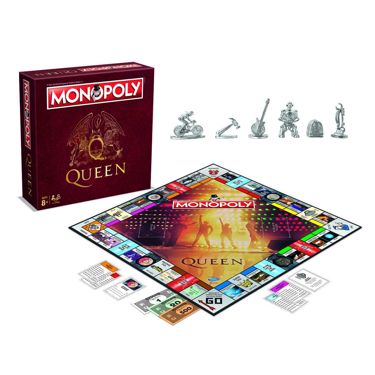 Venta Internacional - Juego De Monopoly Usapoly Queen Con 6 Fichas +8 Años