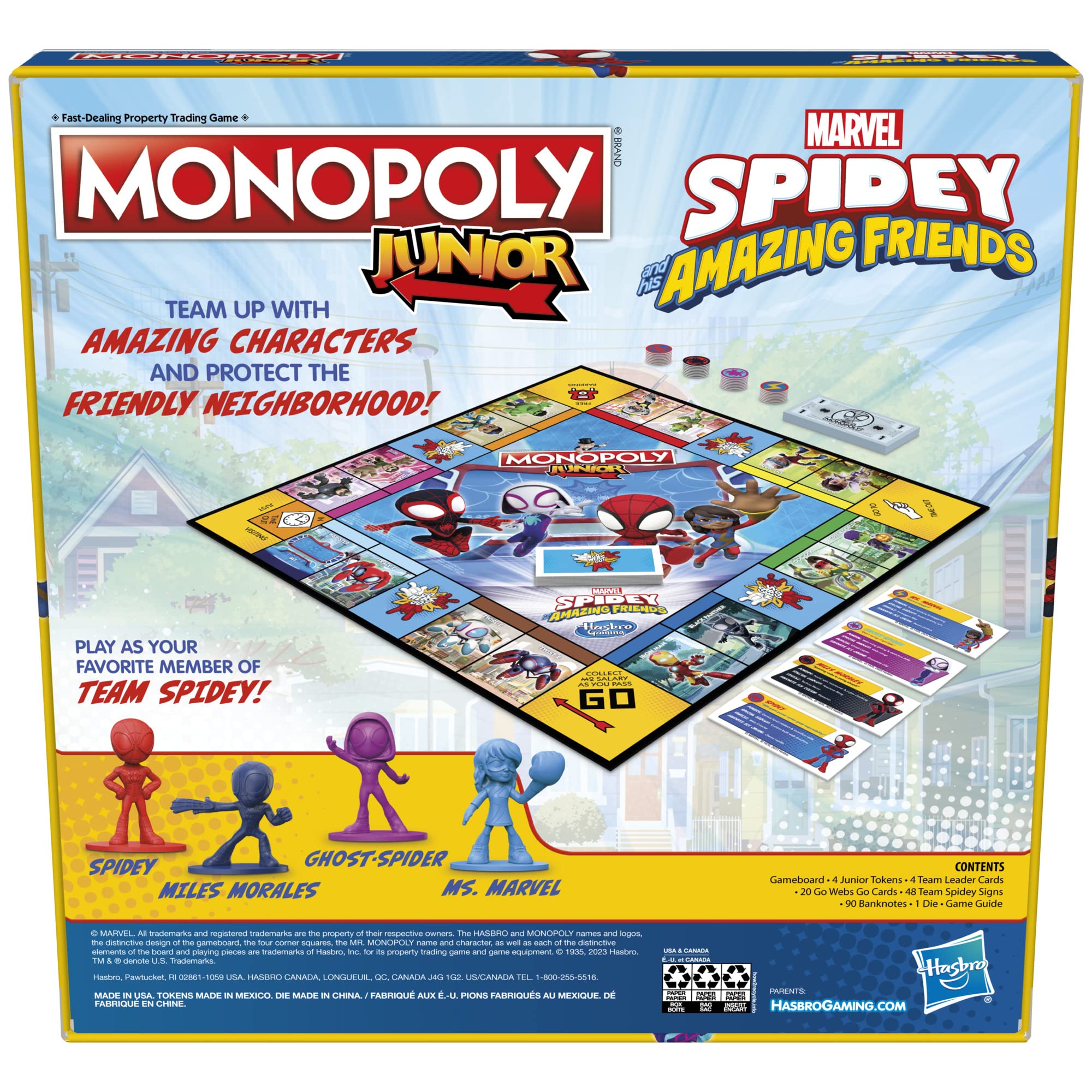 Foto 3 pulgar | Venta Internacional - Juego De Mesa Monopoly Junior Marvel Spidey & Friends 5+ Years