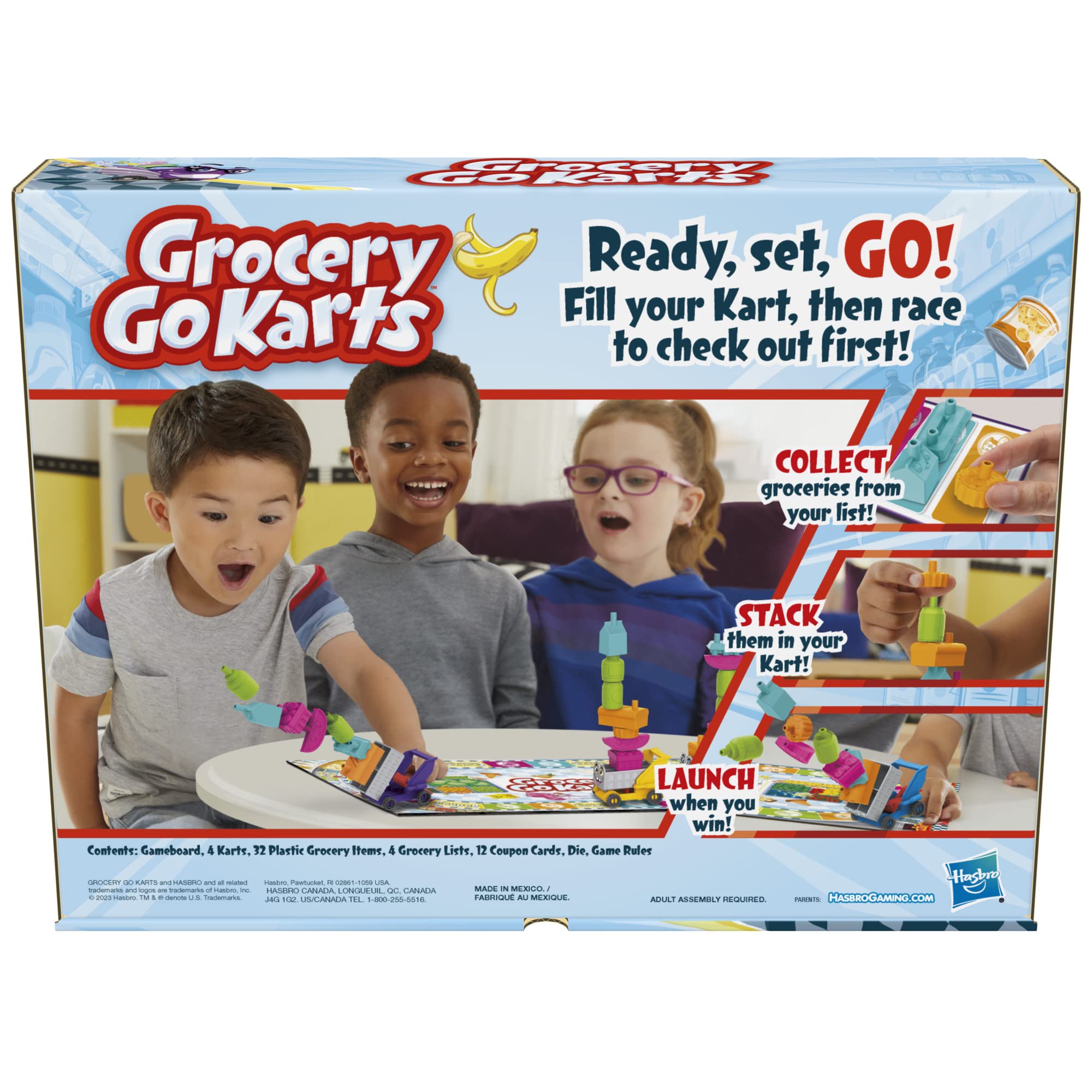 Foto 3 pulgar | Venta Internacional - Juego de Mesa Hasbro Gaming Grocery Go Karts para Niños Mayores de 4 Años