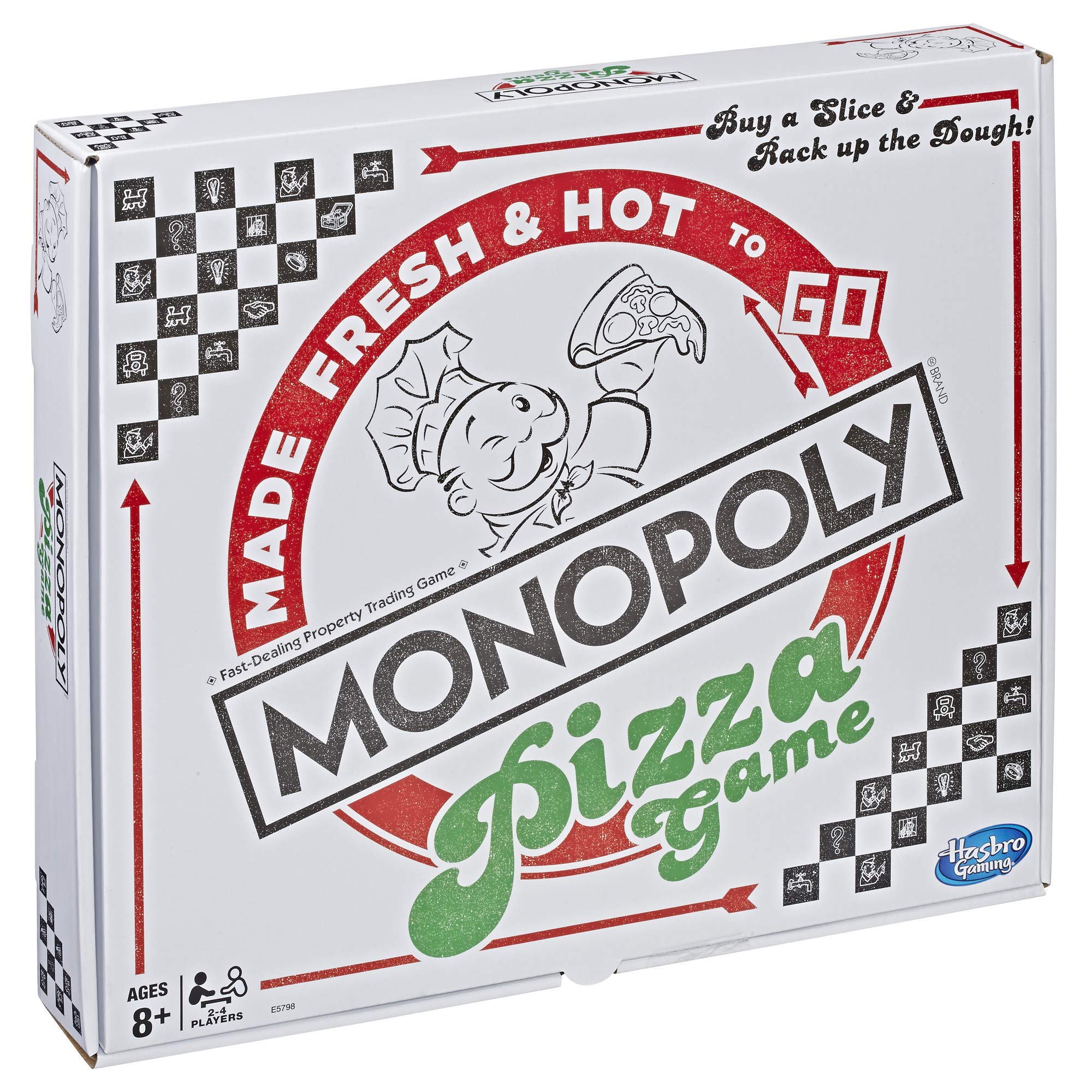 Foto 2 pulgar | Venta Internacional - Juego de Mesa Monopoly Pizza para Niños Mayores de 8 Años con Fichas de Pizza