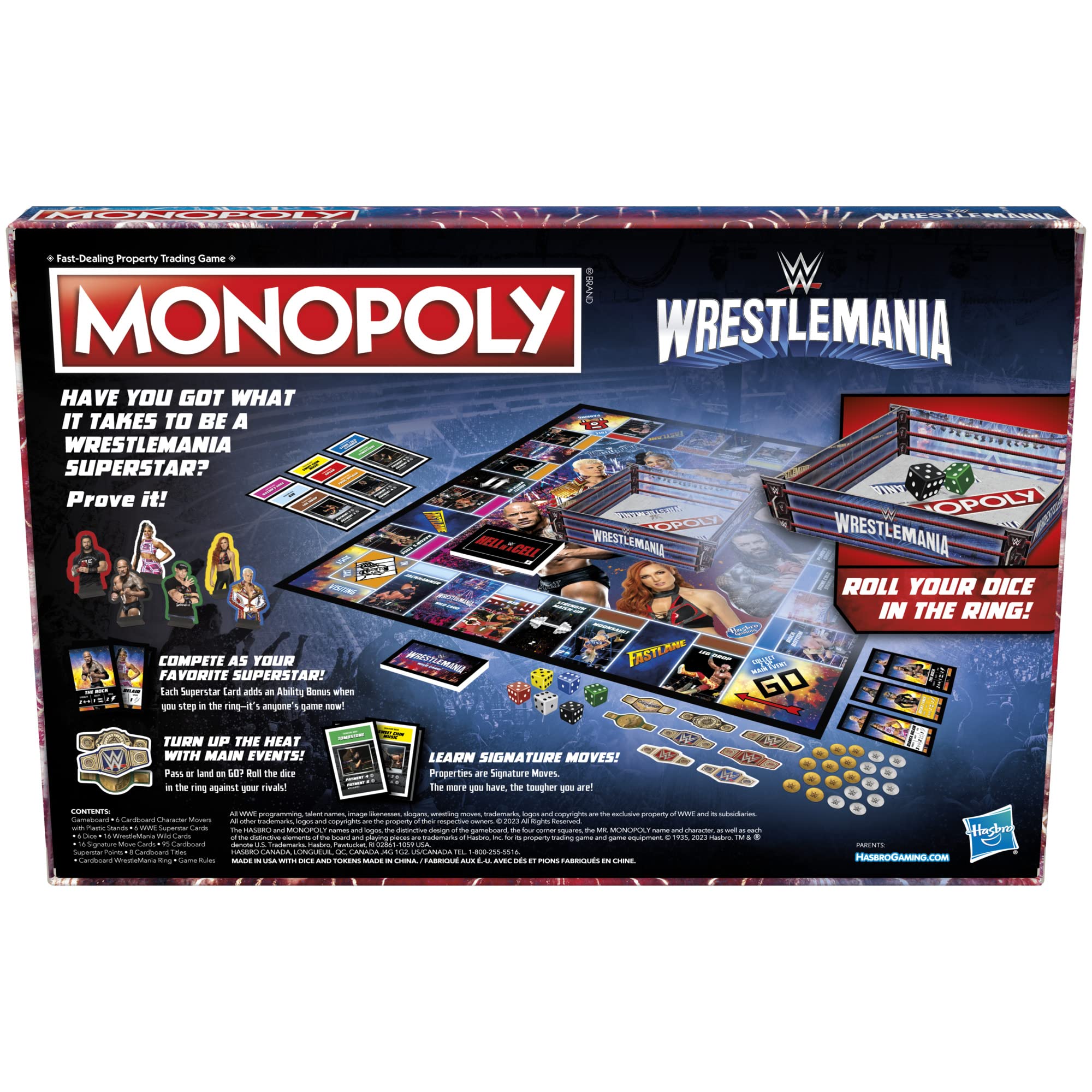 Foto 3 pulgar | Venta Internacional - Juego De Mesa Monopoly Wrestlemania Edition Hasbro