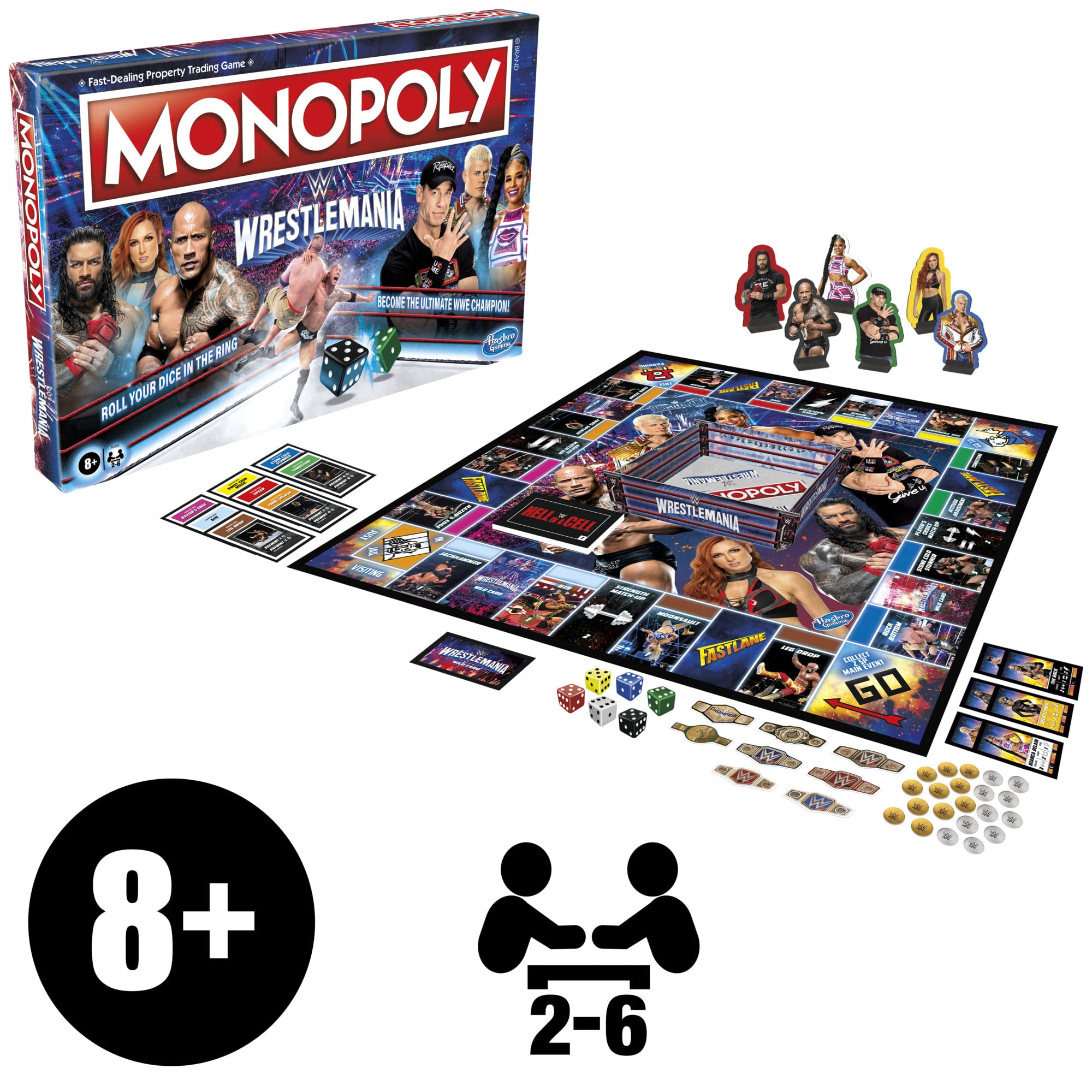 Foto 4 pulgar | Venta Internacional - Juego De Mesa Monopoly Wrestlemania Edition Hasbro