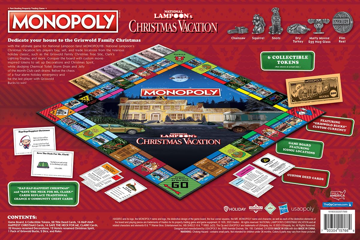 Foto 5 pulgar | Venta Internacional - Juego De Mesa Usapoly Monopoly National Lampoons Christmas Vac