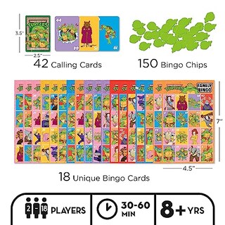 Foto 2 | Venta Internacional - Juego De Bingo Aquarius Teenage Mutant Ninja Turtles Family Fun