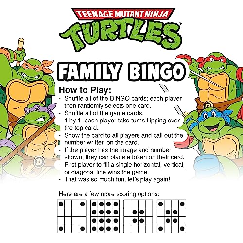 Foto 4 pulgar | Venta Internacional - Juego De Bingo Aquarius Teenage Mutant Ninja Turtles Family Fun