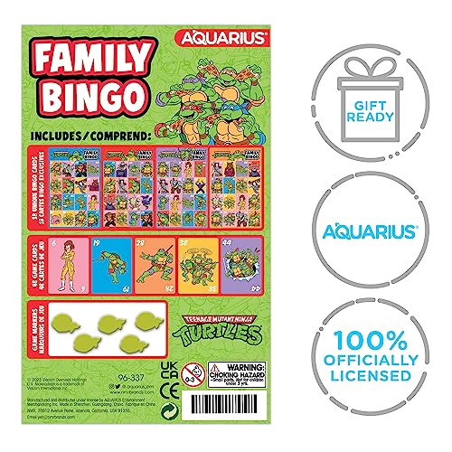 Foto 8 pulgar | Venta Internacional - Juego De Bingo Aquarius Teenage Mutant Ninja Turtles Family Fun