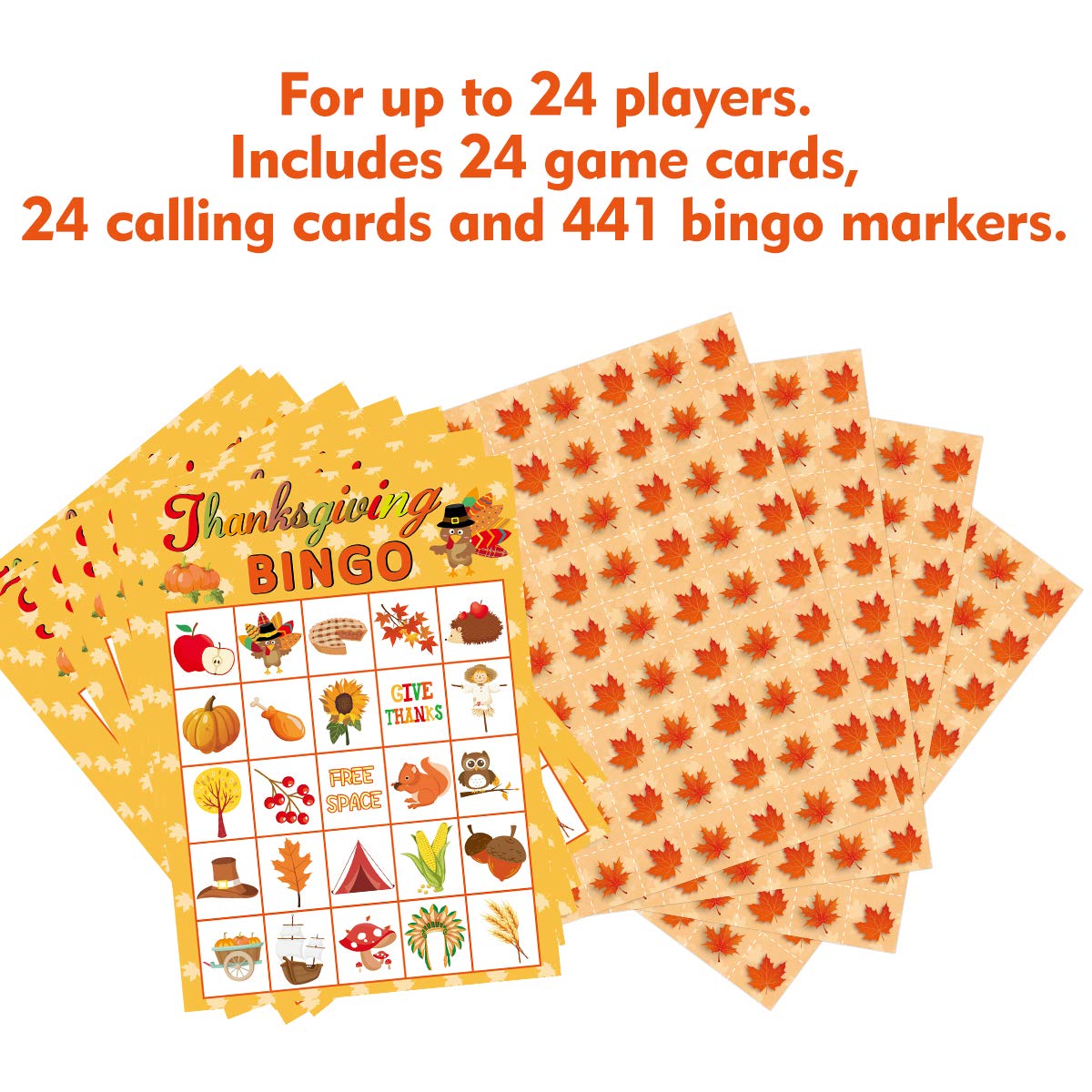 Foto 4 pulgar | Venta Internacional - Juego De Bingo De Acción De Gracias Fancy Land Para 24 Jugadores Para Niños
