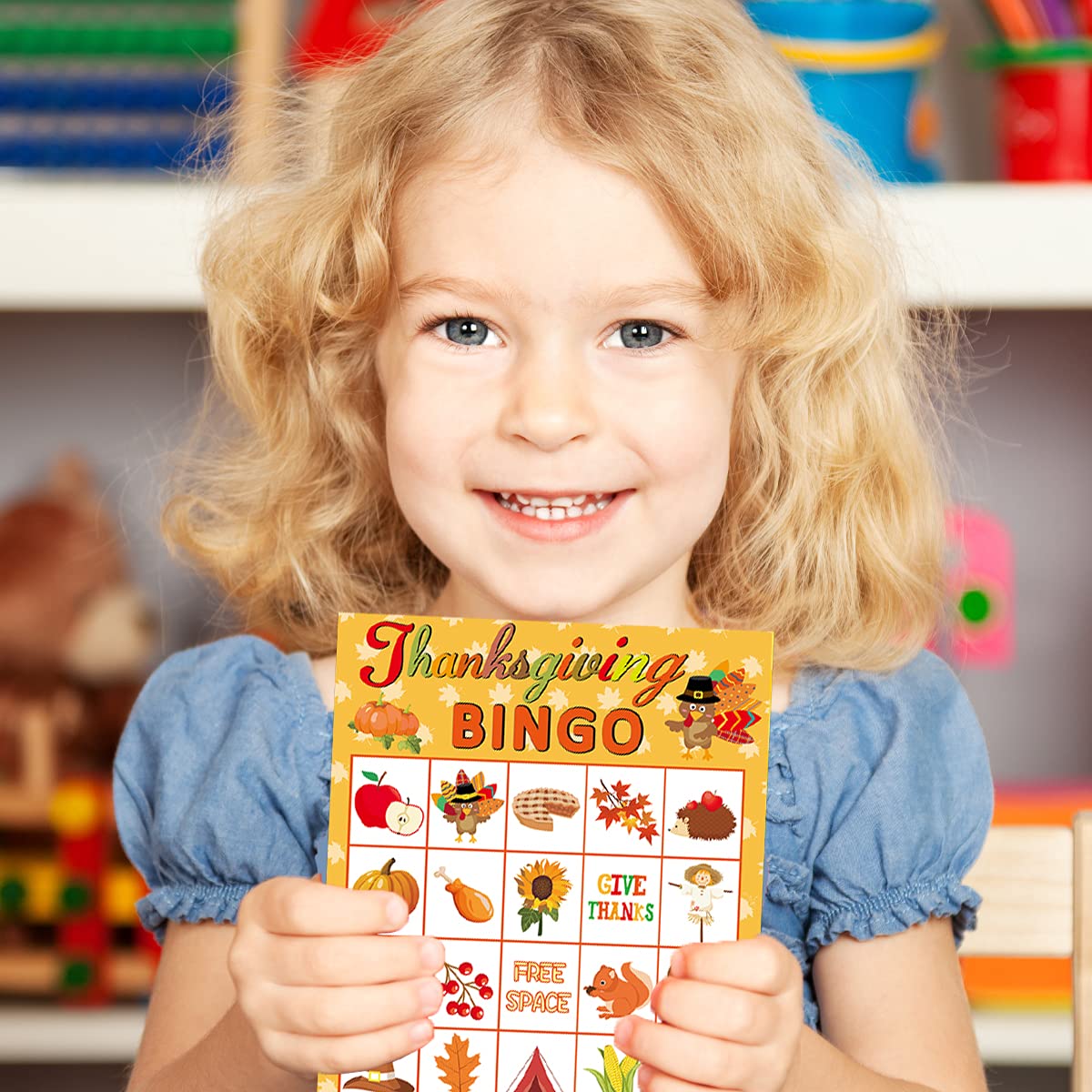 Foto 6 pulgar | Venta Internacional - Juego De Bingo De Acción De Gracias Fancy Land Para 24 Jugadores Para Niños