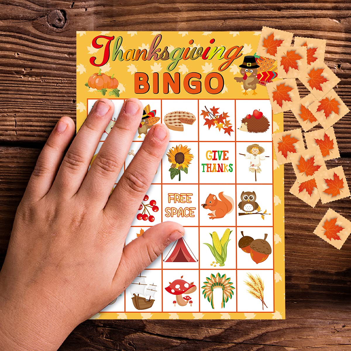 Foto 8 pulgar | Venta Internacional - Juego De Bingo De Acción De Gracias Fancy Land Para 24 Jugadores Para Niños