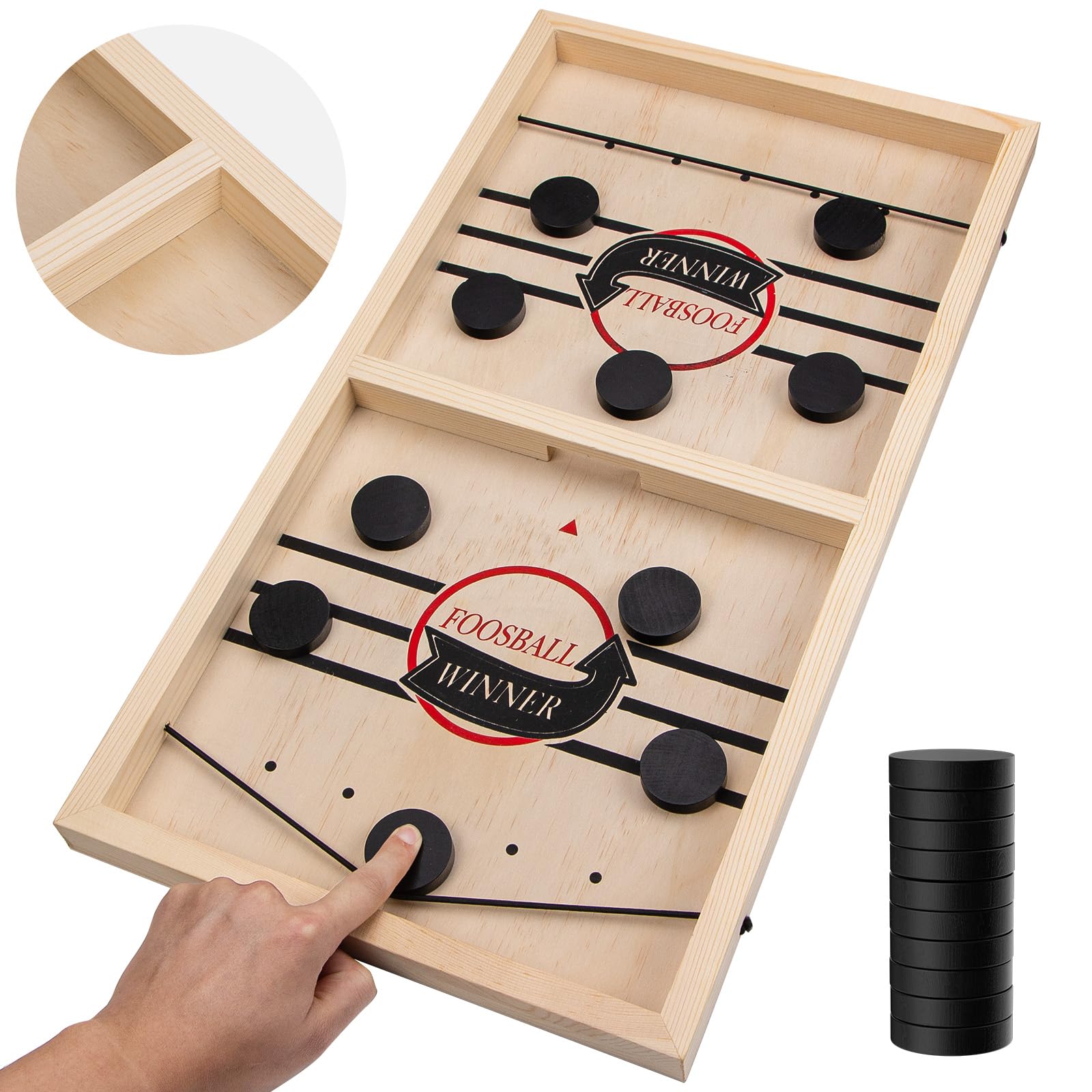 Foto 2 pulgar | Venta Internacional - Juego De Mesa Fast Sling Puck Game Super Sling Puck De Madera