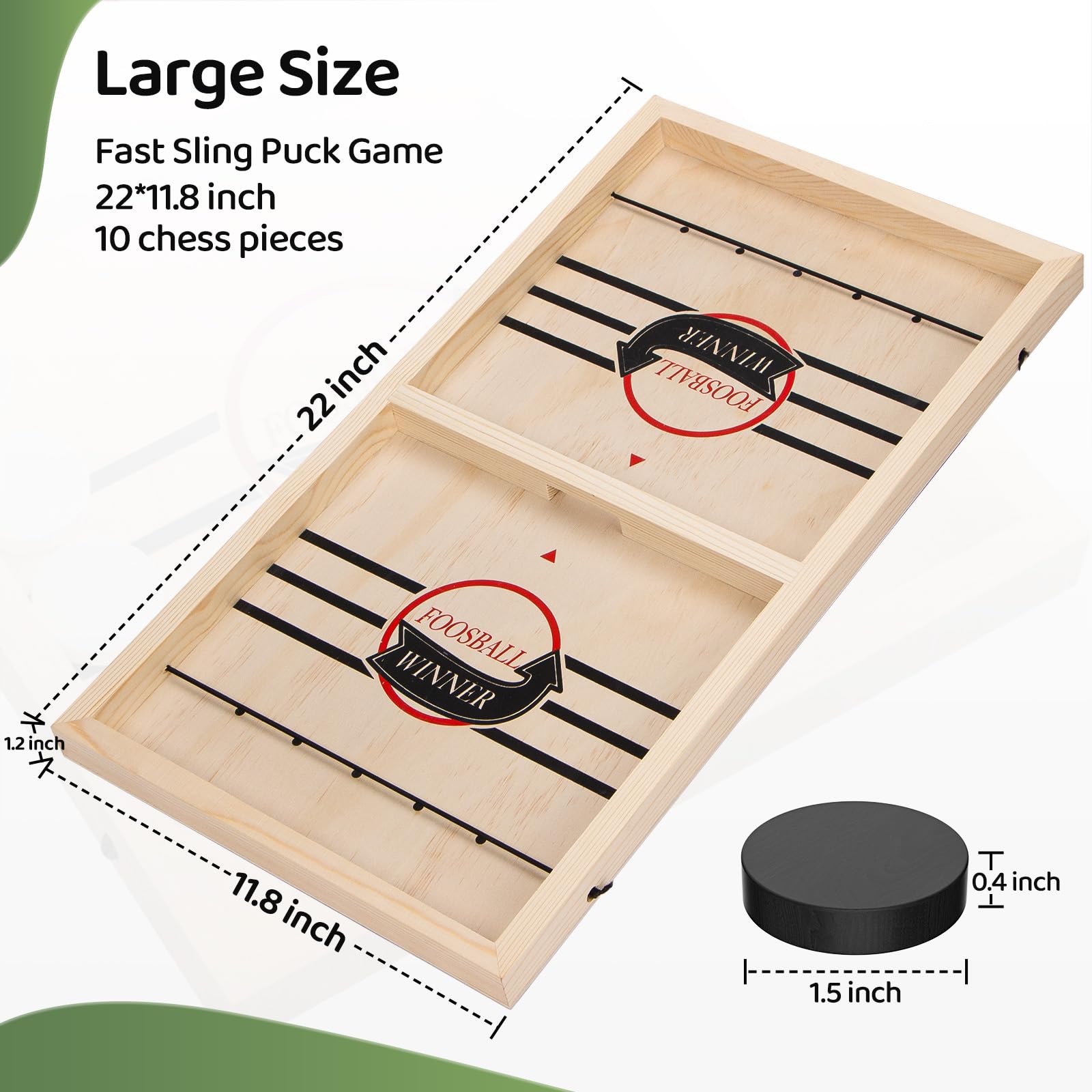 Foto 3 pulgar | Venta Internacional - Juego De Mesa Fast Sling Puck Game Super Sling Puck De Madera