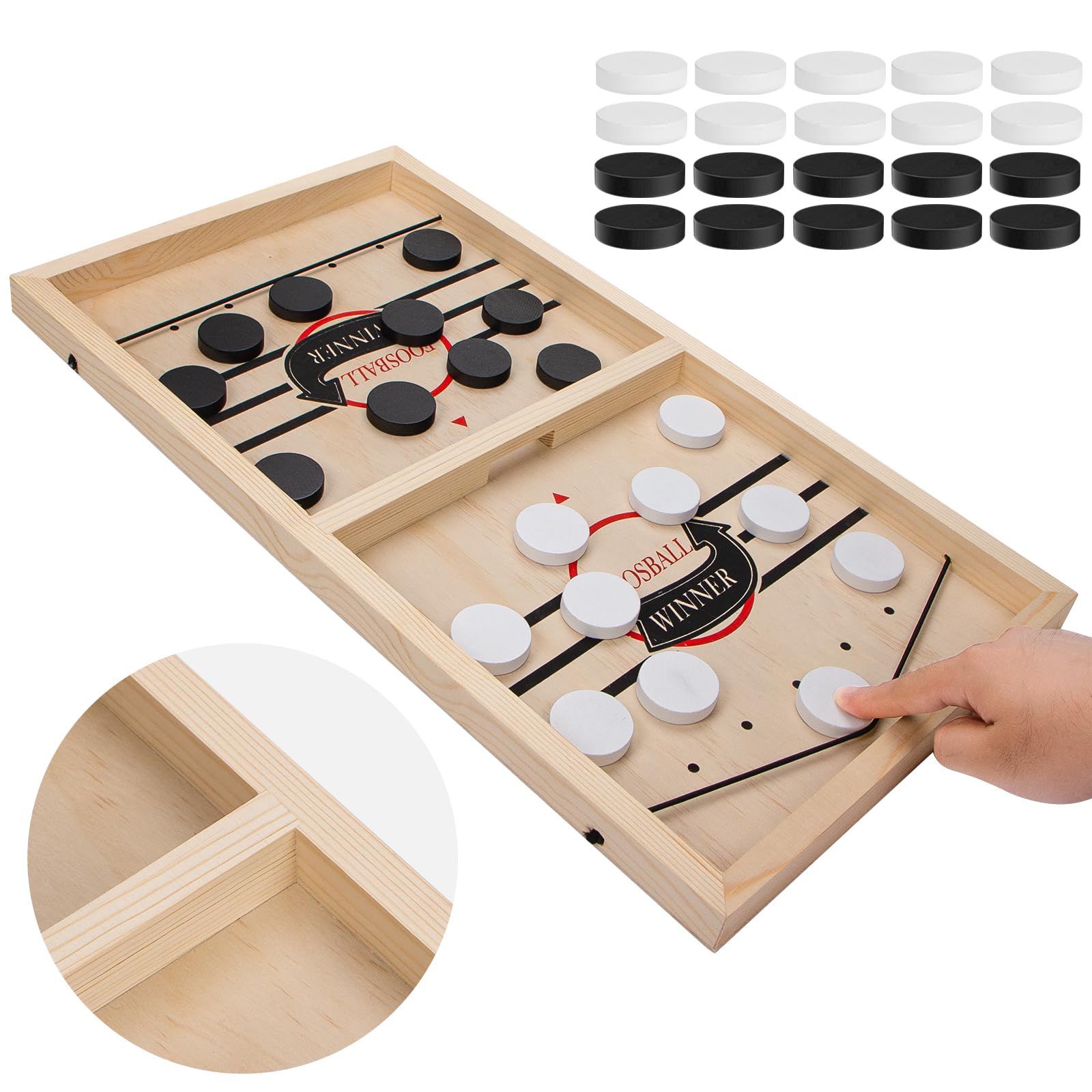 Foto 9 pulgar | Venta Internacional - Juego De Mesa Fast Sling Puck Game Super Sling Puck De Madera