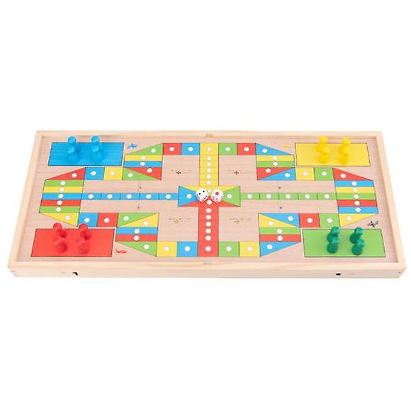 Foto 4 pulgar | Venta Internacional - Juego De Mesa De Madera Para Jugar Dos En Uno: Ajedrez Y Ajedrez Volador