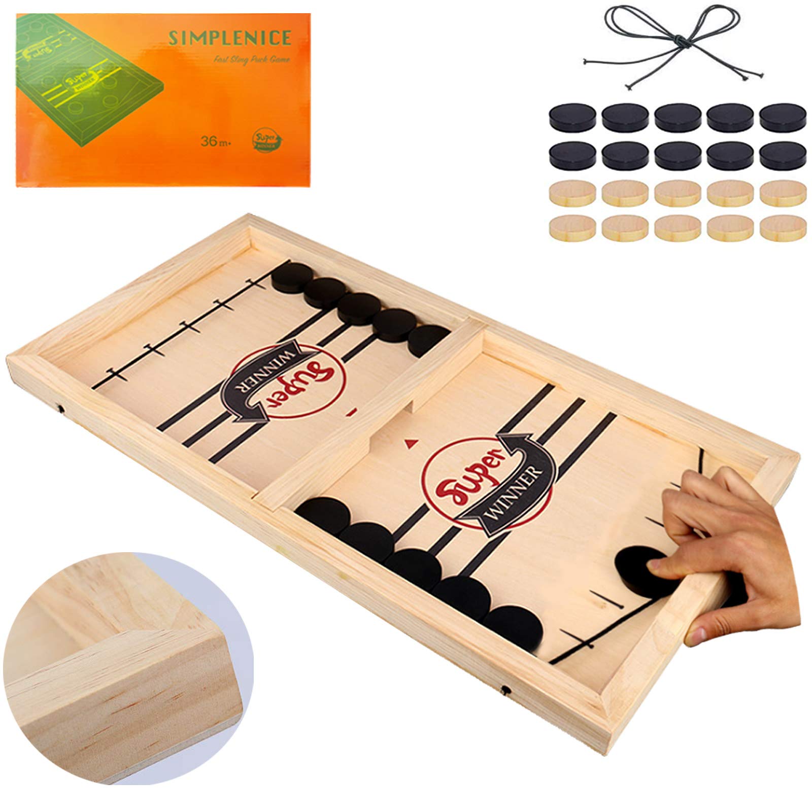 Venta Internacional - Juguete Fast Sling Puck Game Super Winner Para Juegos De Mesa, Tamaño Grande