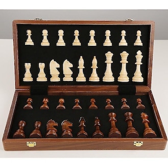 Foto 4 | Venta Internacional - Juego De Ajedrez Plegable De Madera De 39 Cm Con Piezas De Ajedrez