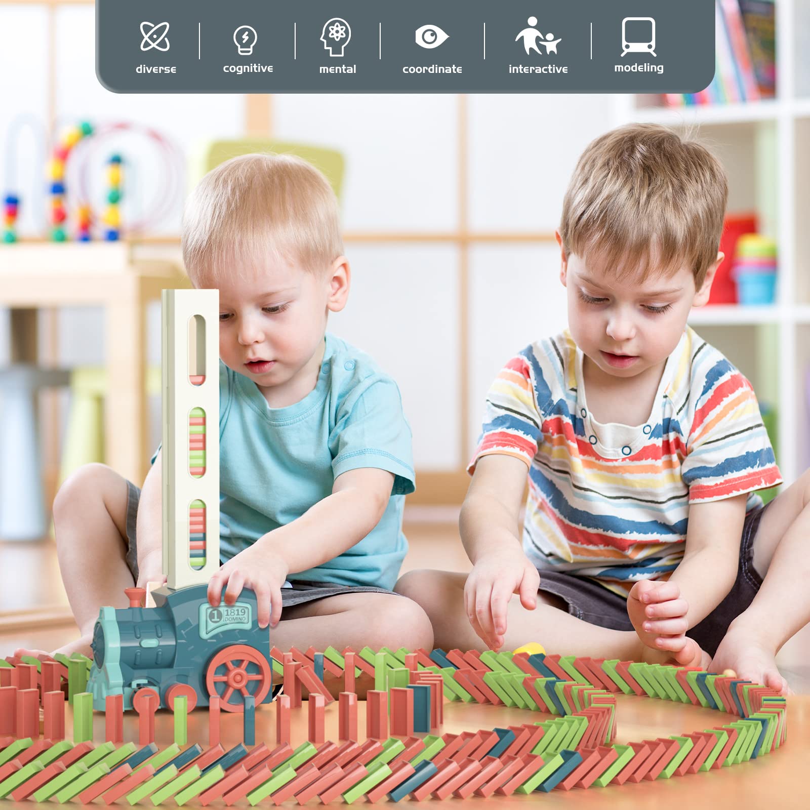 Foto 4 pulgar | Venta Internacional - Juguete Prephy De Domino Train, 180 Unidades, Apilable Automáticamente Durante Más De 3 Años