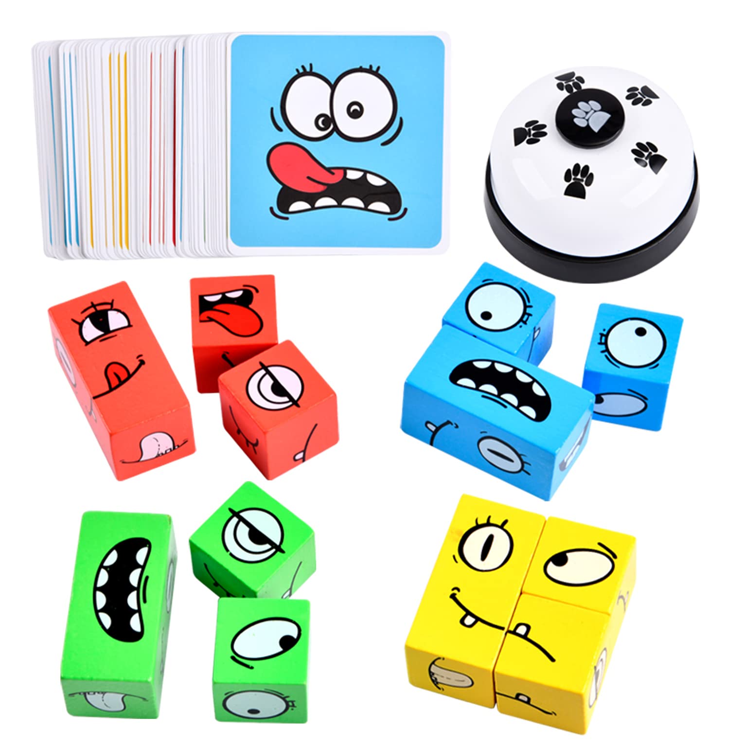 Foto 2 pulgar | Venta Internacional - Juego De Rompecabezas Varbertos Wooden Face Changing Magic Cube Kids