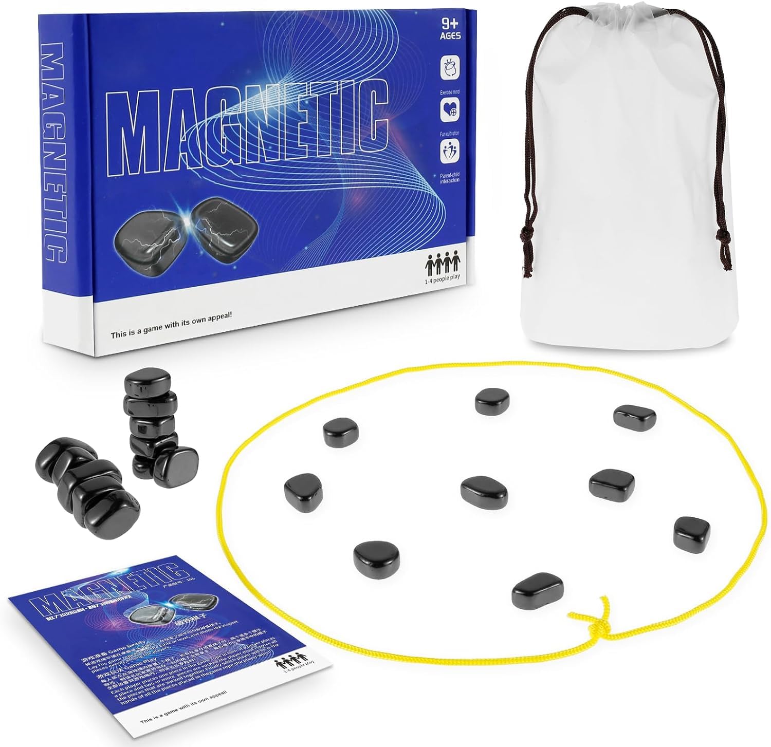 Foto 2 pulgar | Venta Internacional - Juego De Ajedrez Magnético Leshp 2024 Con Piedras Para Niños Y Adultos