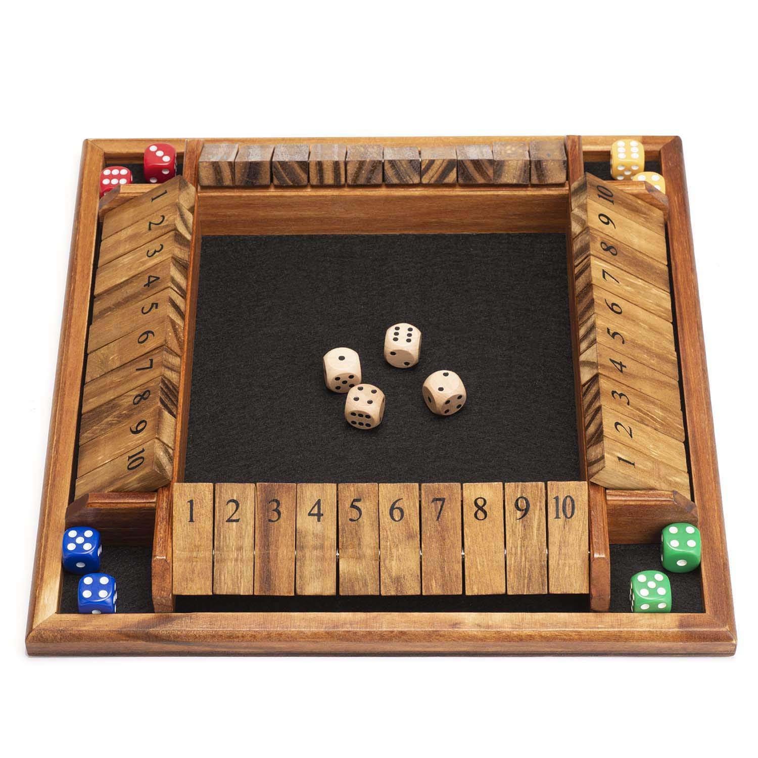 Foto 3 pulgar | Venta Internacional - Tabla De Madera Shut The Box Dice Game Amerous De 30 Cm Con 12 Dados