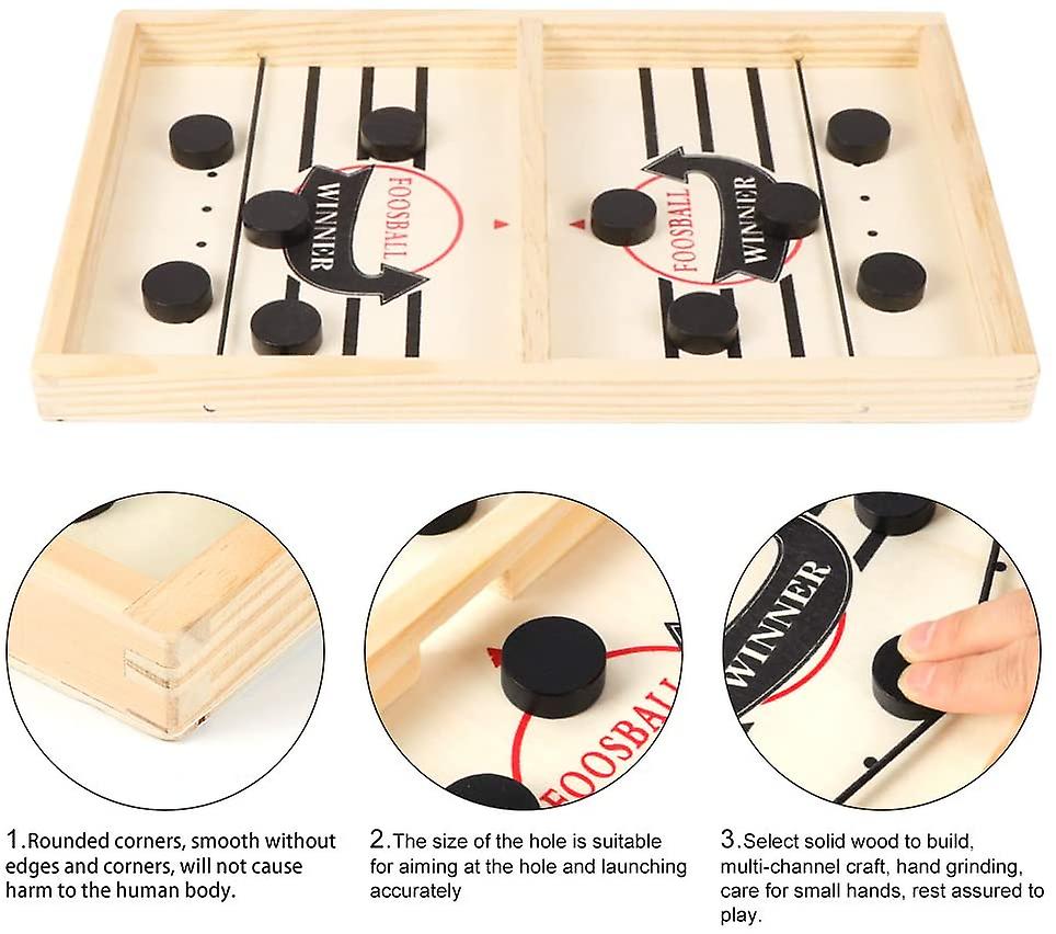 Foto 3 | Venta Internacional - Juego De Mesa Fast Sling Puck Wooden Hockey Para Niños