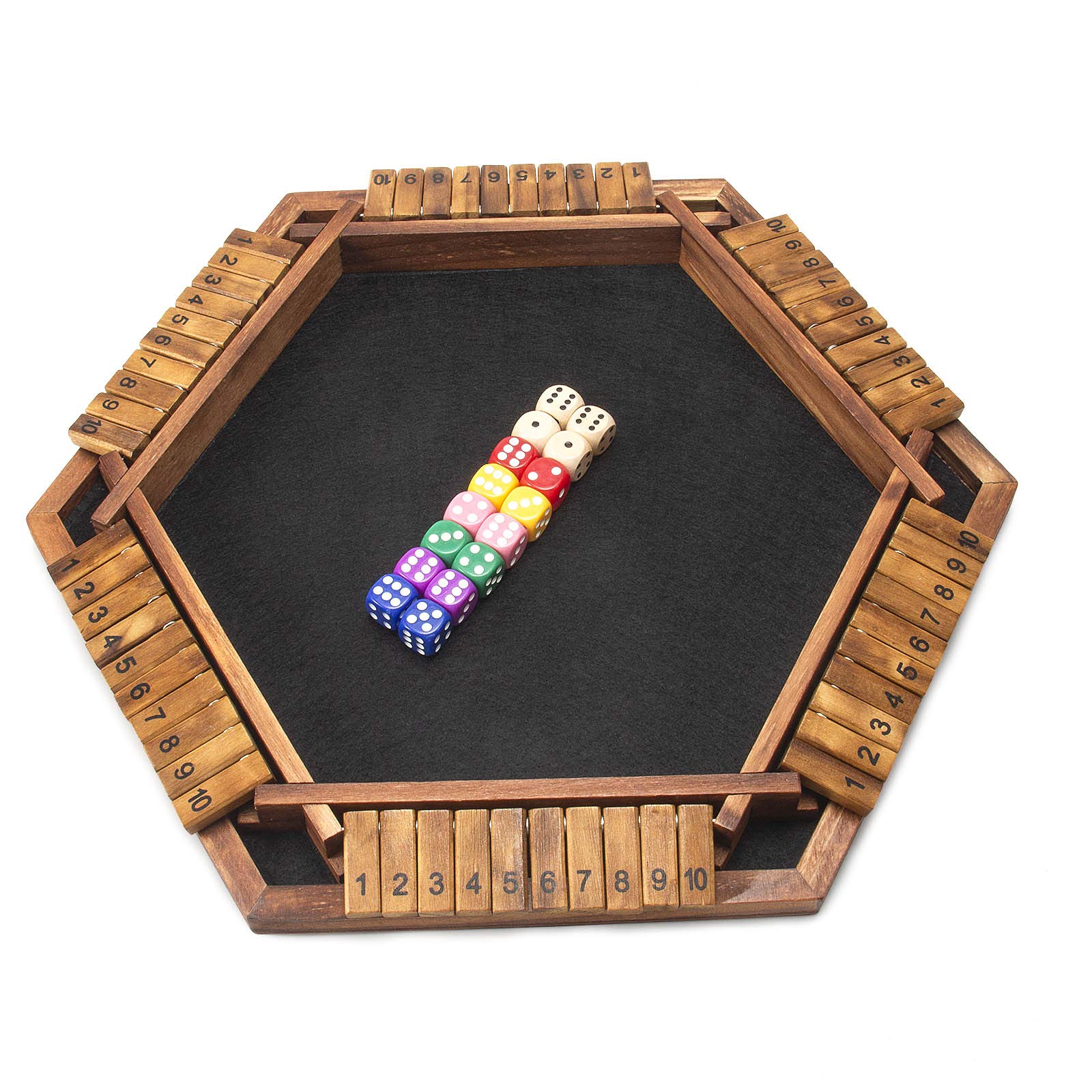 Foto 3 pulgar | Venta Internacional - El Juego Shut The Box Amerous Mejoró De 1 A 6 Jugadores Con 16 Dados