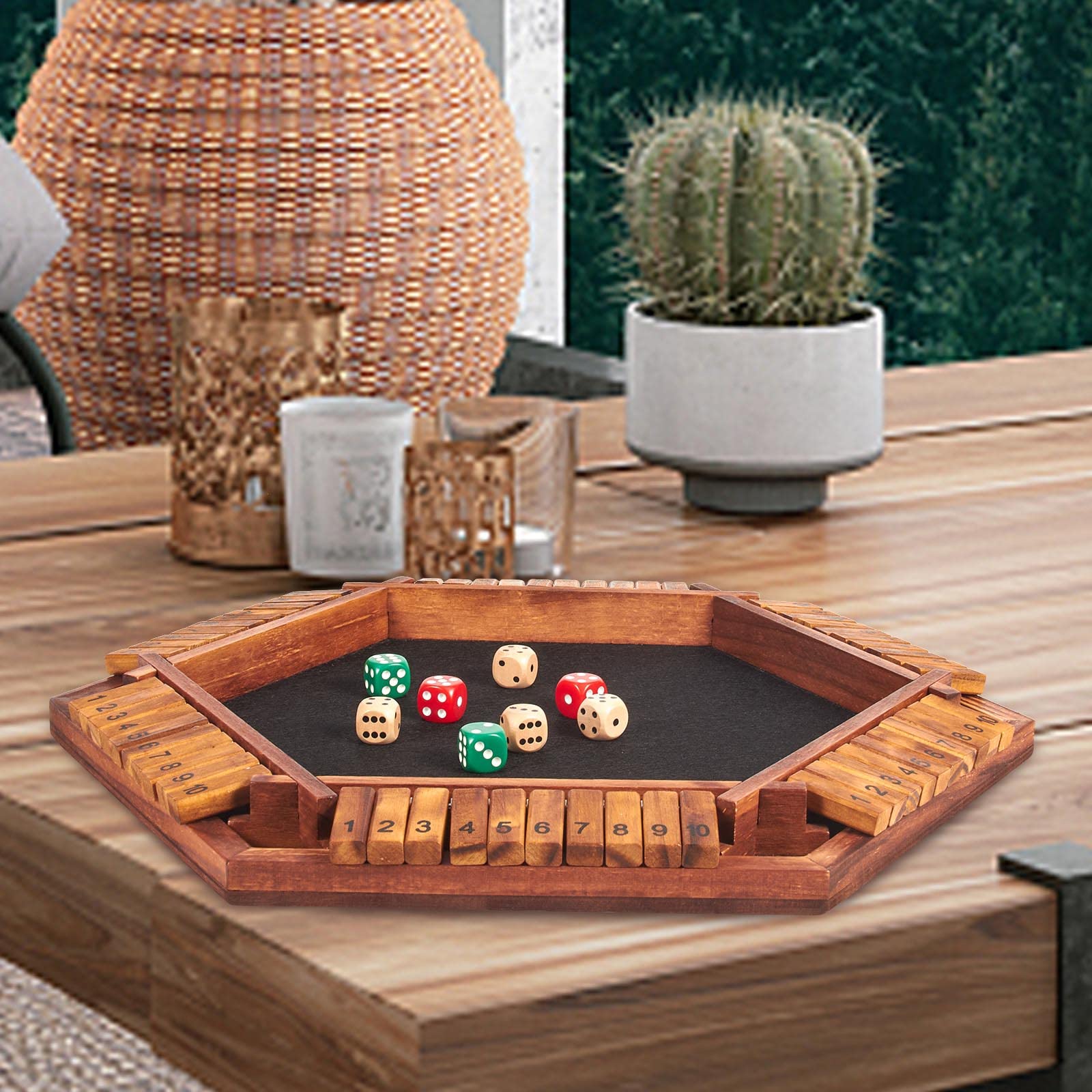 Foto 8 pulgar | Venta Internacional - El Juego Shut The Box Amerous Mejoró De 1 A 6 Jugadores Con 16 Dados