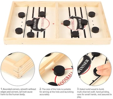 Foto 3 | Venta Internacional - Juego De Mesa Fast Sling Puck Wooden Hockey Para Niños