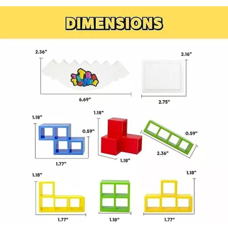 Foto 7 pulgar | Venta Internacional - Juego Educativo Tower Tetris Tower, 48 Piezas