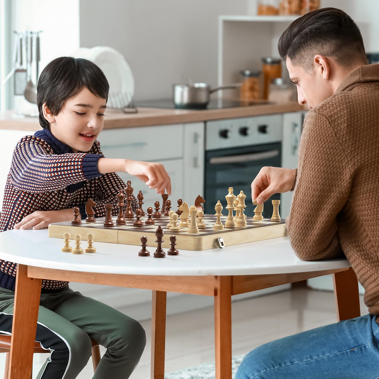 Foto 8 pulgar | Venta Internacional - Juego De Ajedrez Magnético Meuzhen 16 Con Damas Para Adultos Y Niños